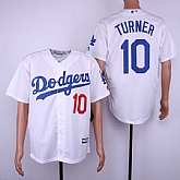 Dodgers 10 Justin Turner White Cool Base Jersey Dzhi,baseball caps,new era cap wholesale,wholesale hats